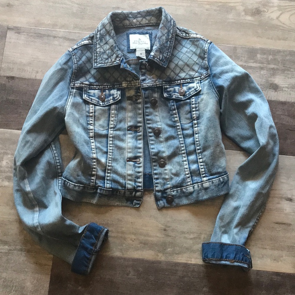 Juniors Papaya jean jacket